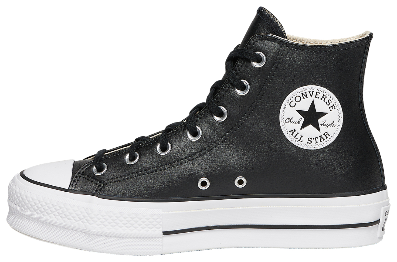 Converse All Star Platform Hi Leather Image 3 of 6. Tap to open photo gallery.