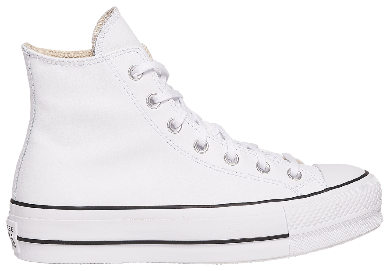 Converse All Star Platform Hi Leather Image 1 of 6. Tap to open photo gallery.
