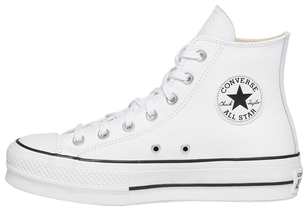 Converse All Star Platform Hi Leather Image 3 of 6. Tap to open photo gallery.