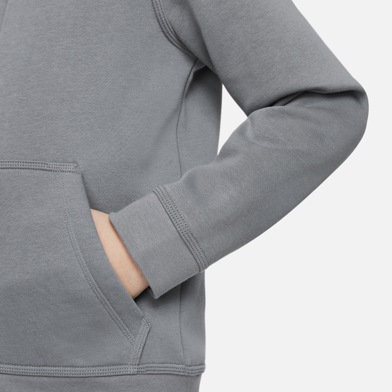 Nike NSW Boxy FZ Sleeve GRX Hoodie Image 5 of 6. Tap to open photo gallery.