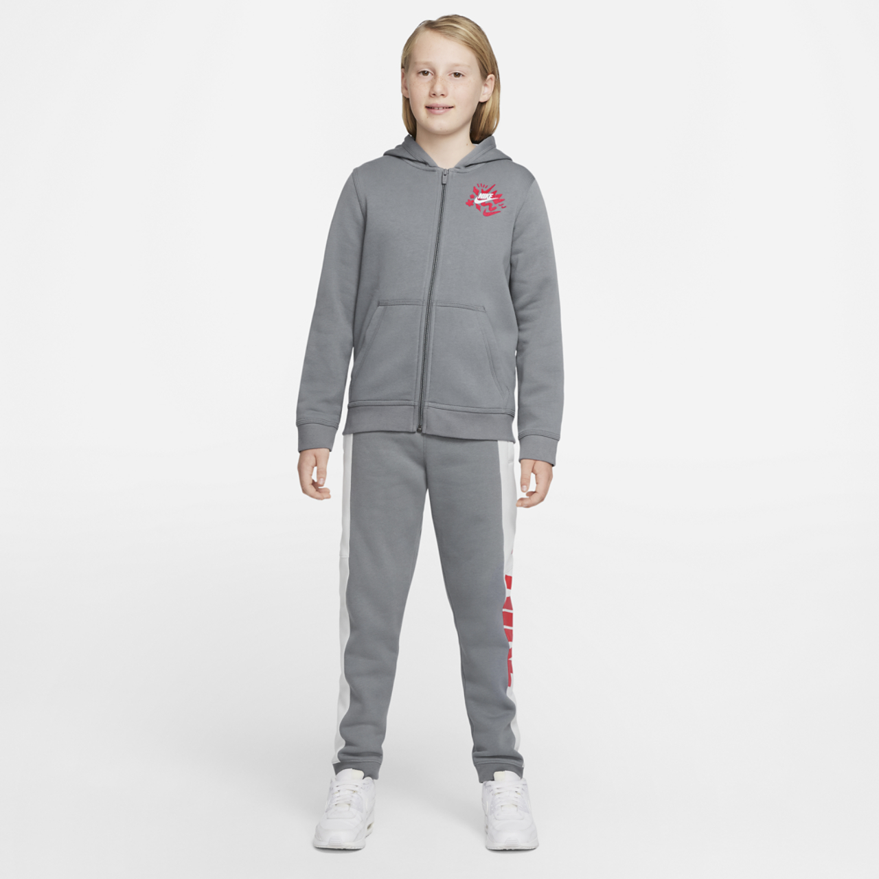 Nike NSW Boxy FZ Sleeve GRX Hoodie Image 6 of 6. Tap to open photo gallery.