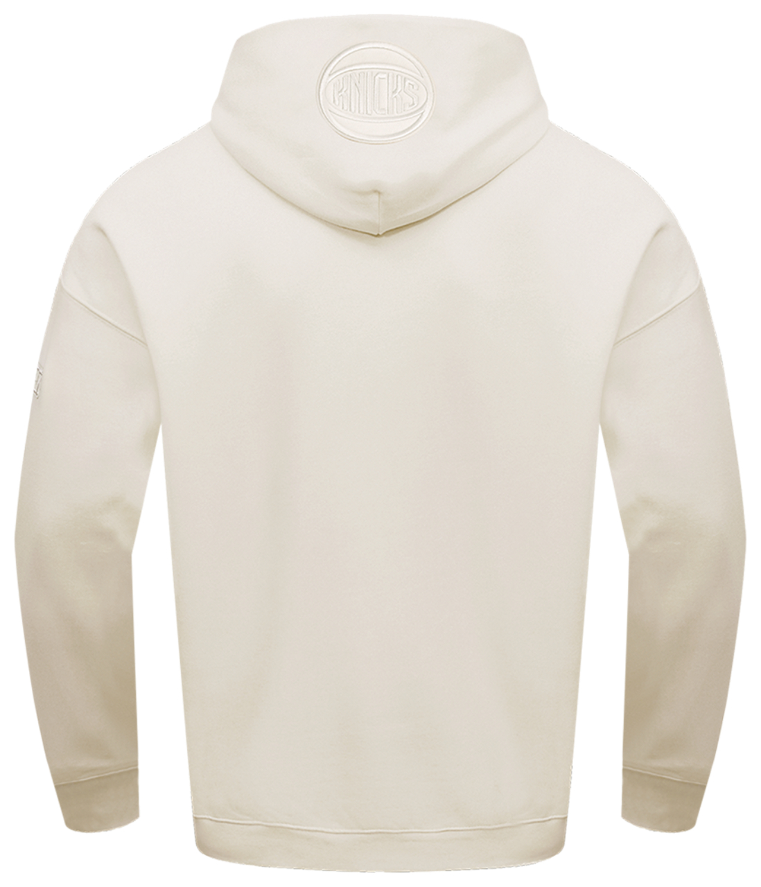 Pro Standard Knicks Neutral Drop Shoulder Pullover Hoodie Image 2 of 7. Tap to open photo gallery.