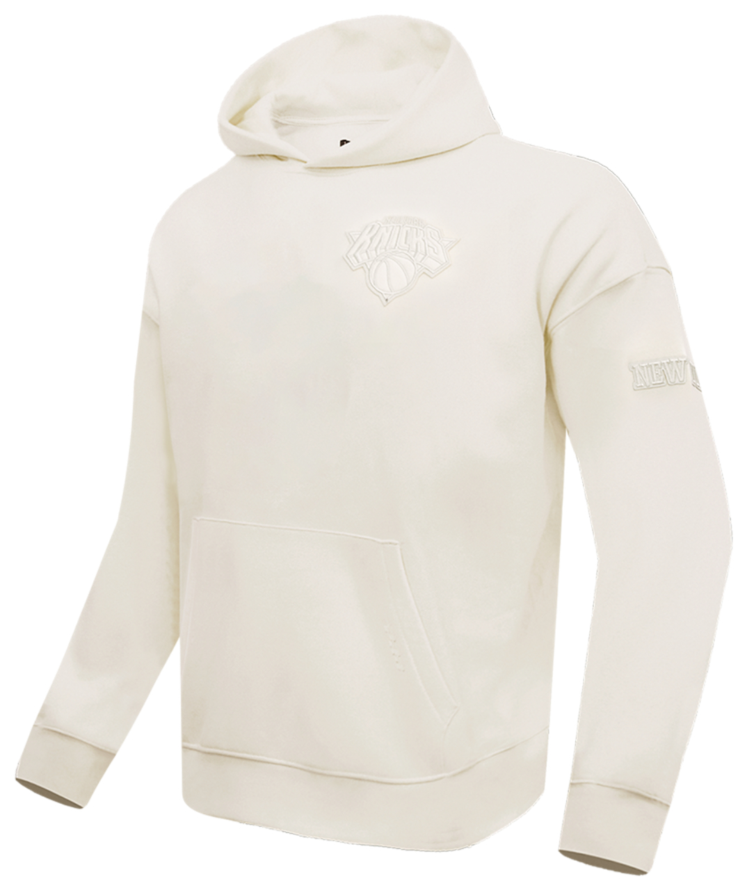 Pro Standard Knicks Neutral Drop Shoulder Pullover Hoodie Image 3 of 7. Tap to open photo gallery.