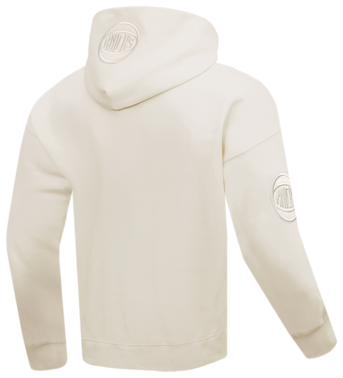 Pro Standard Knicks Neutral Drop Shoulder Pullover Hoodie Image 4 of 7. Tap to open photo gallery.