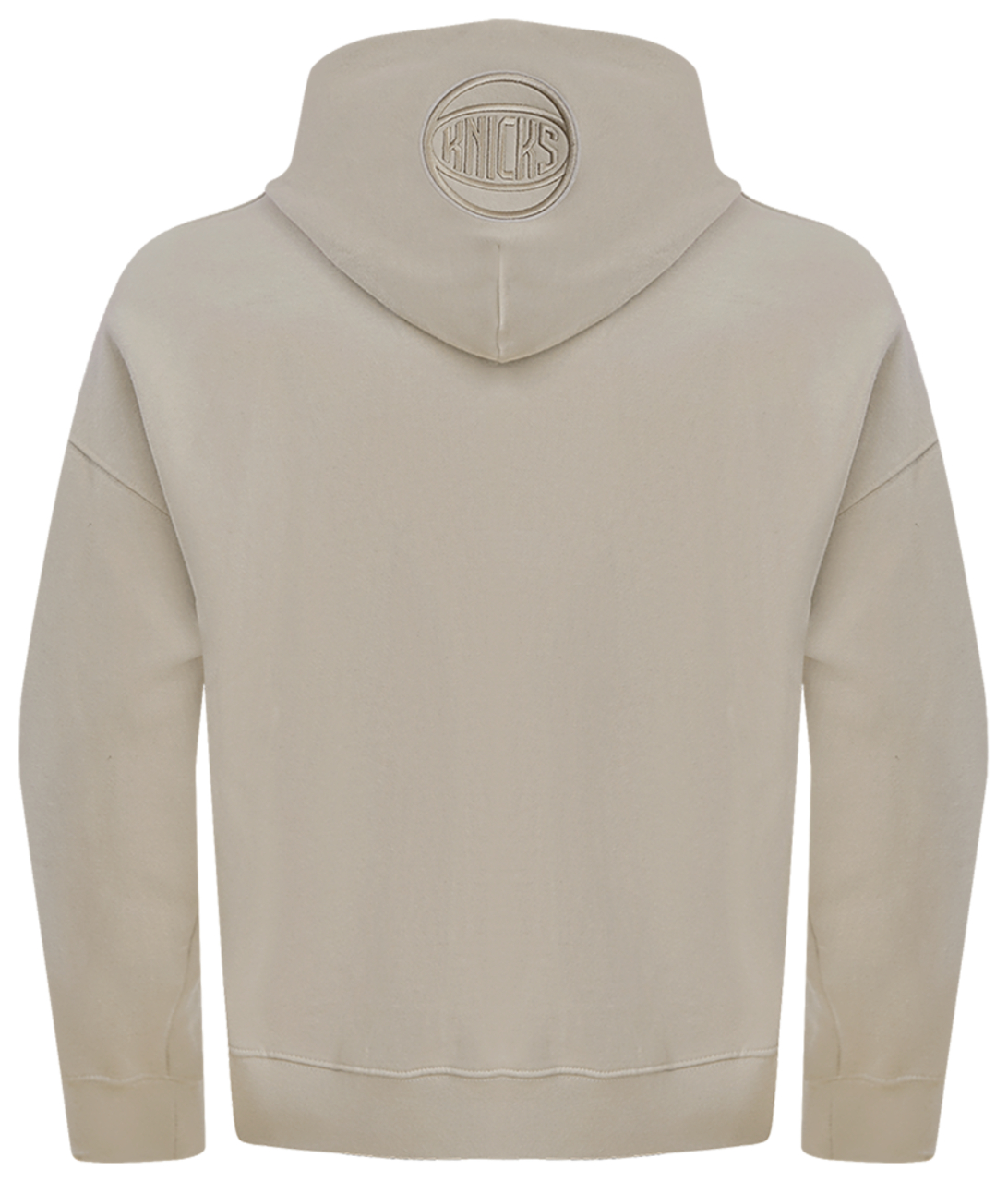 Pro Standard Knicks Neutral Drop Shoulder Pullover Hoodie Image 2 of 7. Tap to open photo gallery.