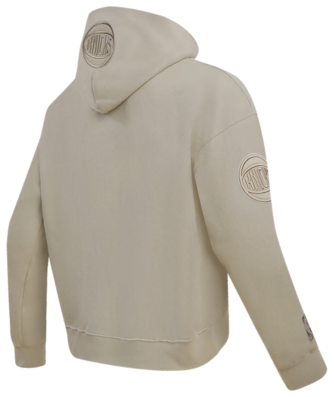 Pro Standard Knicks Neutral Drop Shoulder Pullover Hoodie Image 4 of 7. Tap to open photo gallery.