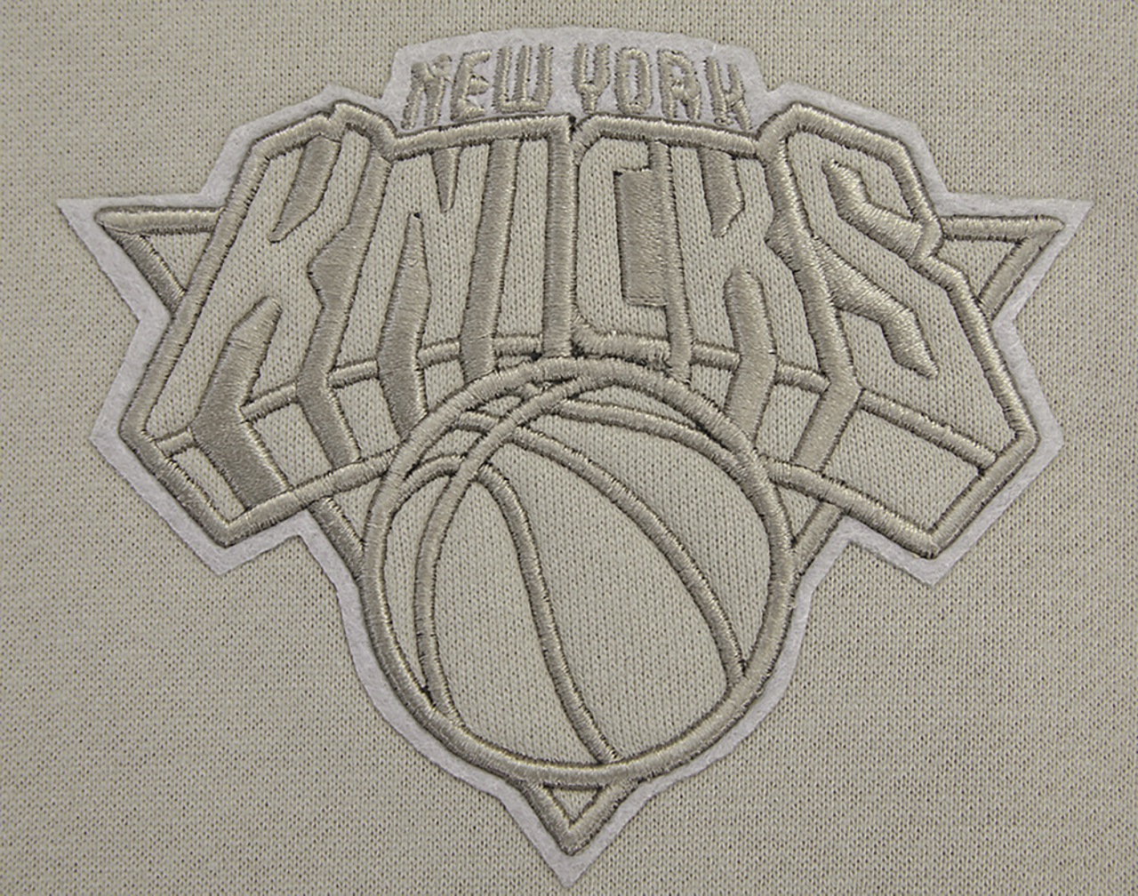 Pro Standard Knicks Neutral Drop Shoulder Pullover Hoodie Image 5 of 7. Tap to open photo gallery.