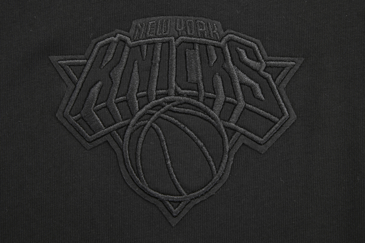 Pro Standard Knicks Classic Chenille Double Knit T-Shirt Image 6 of 8. Tap to open photo gallery.