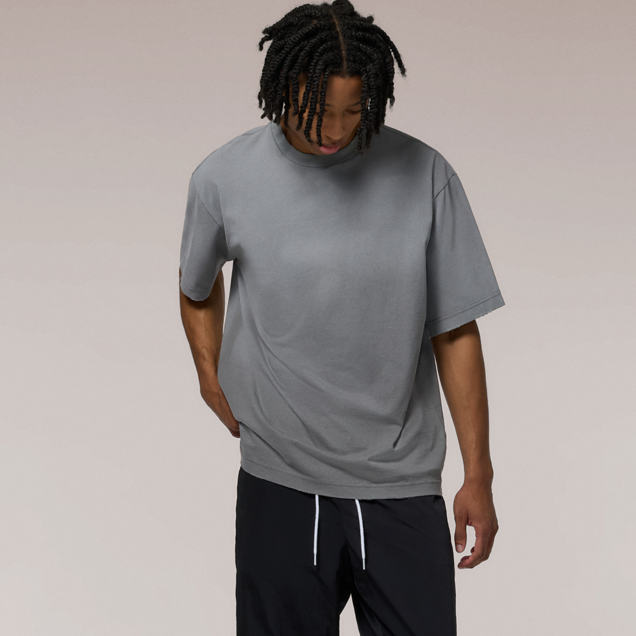 LCKR Heavy Weight Distressed Relaxed Fit T-Shirt Image 1 of 5. Tap to open photo gallery.