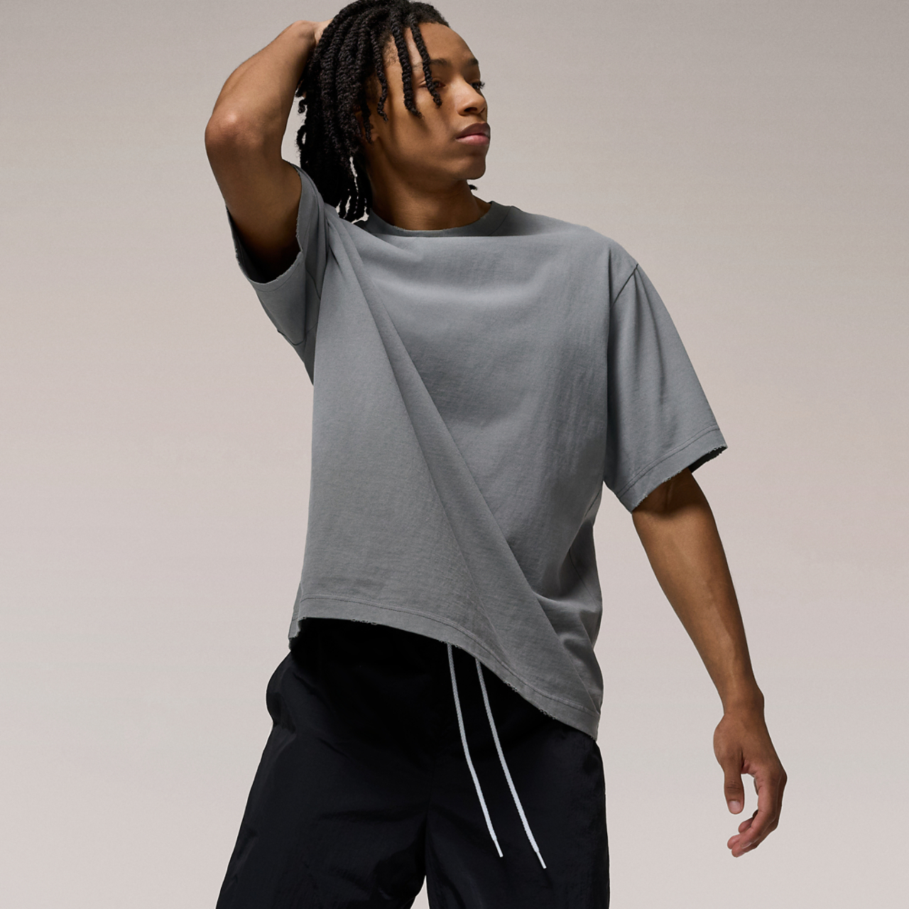 LCKR Heavy Weight Distressed Relaxed Fit T-Shirt Image 3 of 5. Tap to open photo gallery.