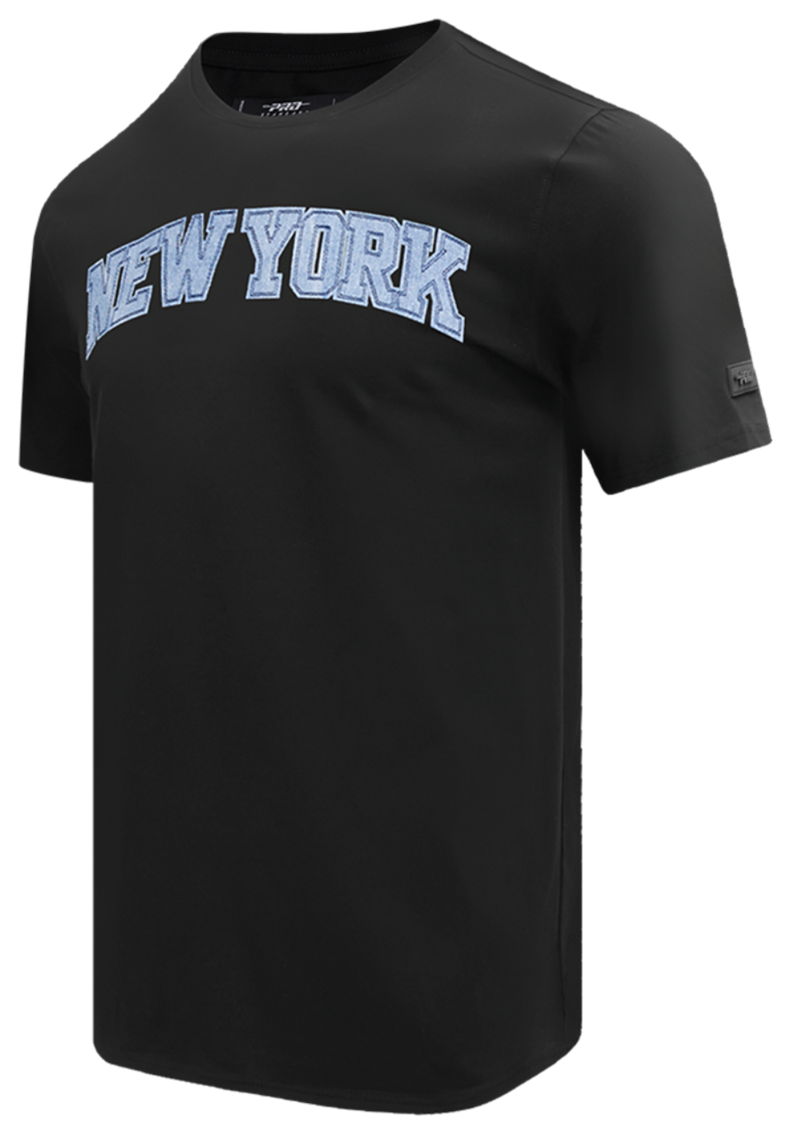 Pro Standard Knicks Classic Chenille Double Knit T-Shirt Image 3 of 6. Tap to open photo gallery.