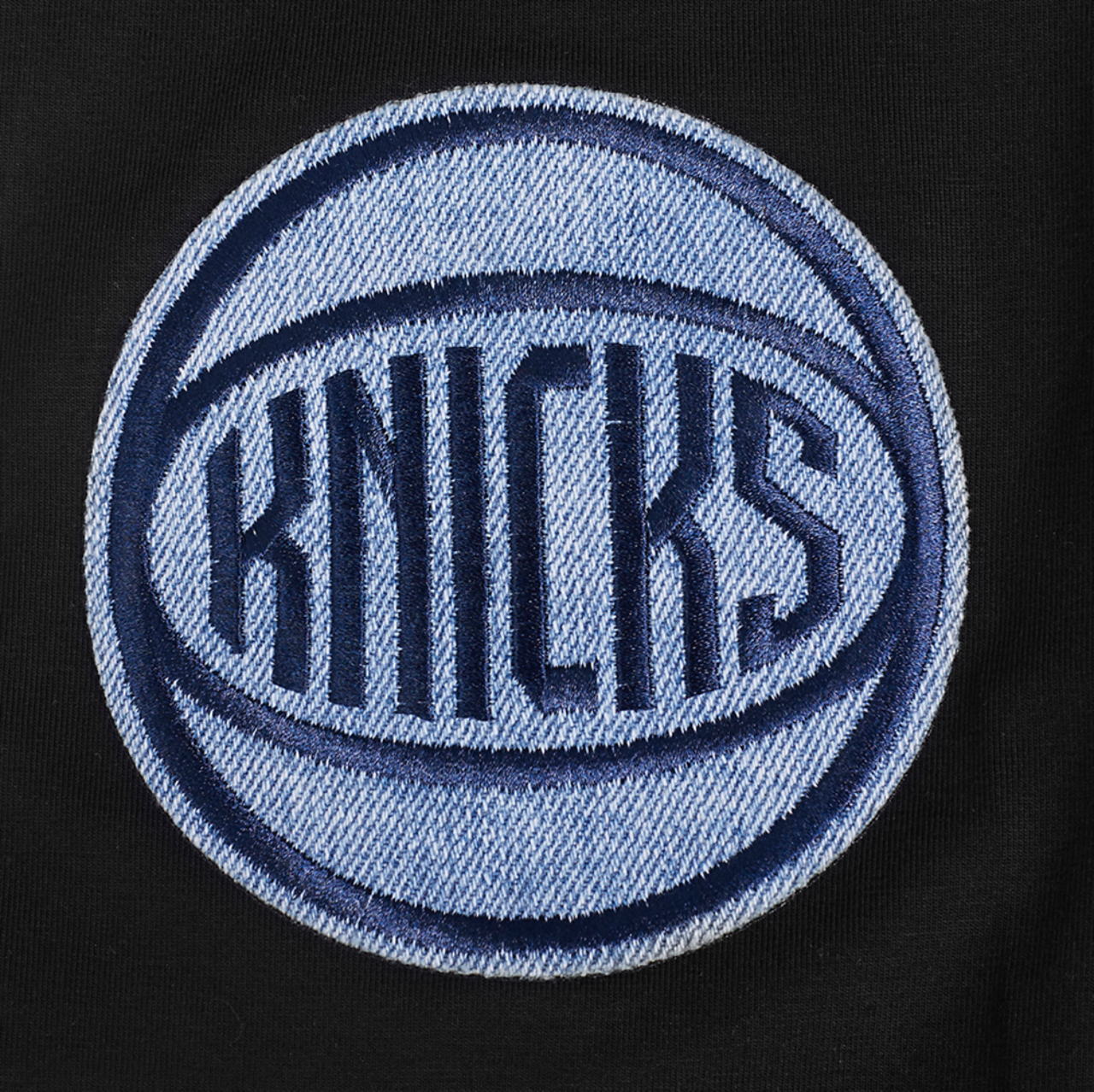 Pro Standard Knicks Classic Chenille Double Knit T-Shirt Image 6 of 6. Tap to open photo gallery.