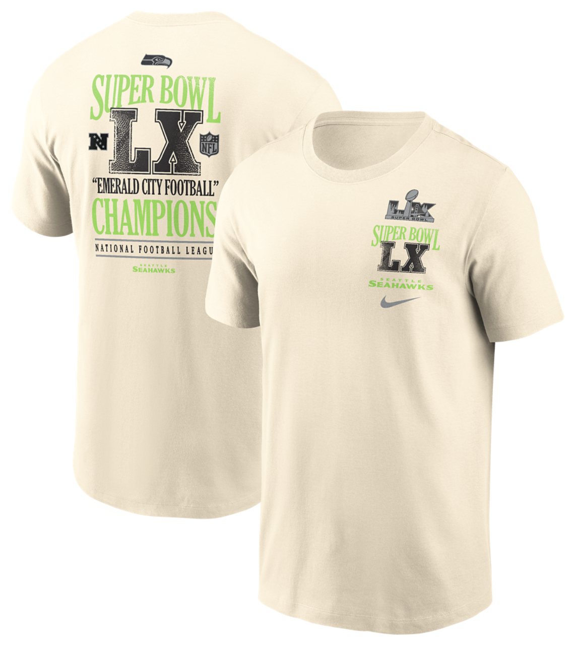 Nike Seahawks Superbowl Short Sleeve T-Shirt Image 1 of 1. Tap to open photo gallery.