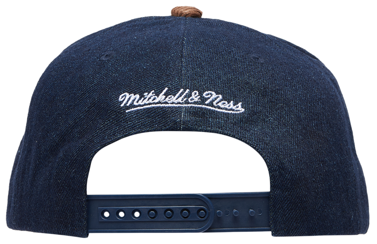 Mitchell & Ness Braves Denim Cord Pro Pinch Cap Image 4 of 5. Tap to open photo gallery.