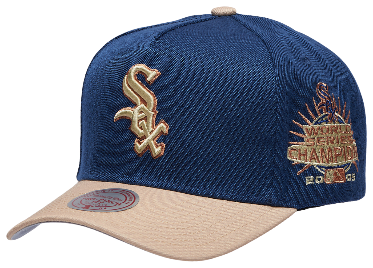 Mitchell & Ness White Sox Navy & Tan Pro Pinch Cap Image 1 of 5. Tap to open photo gallery.
