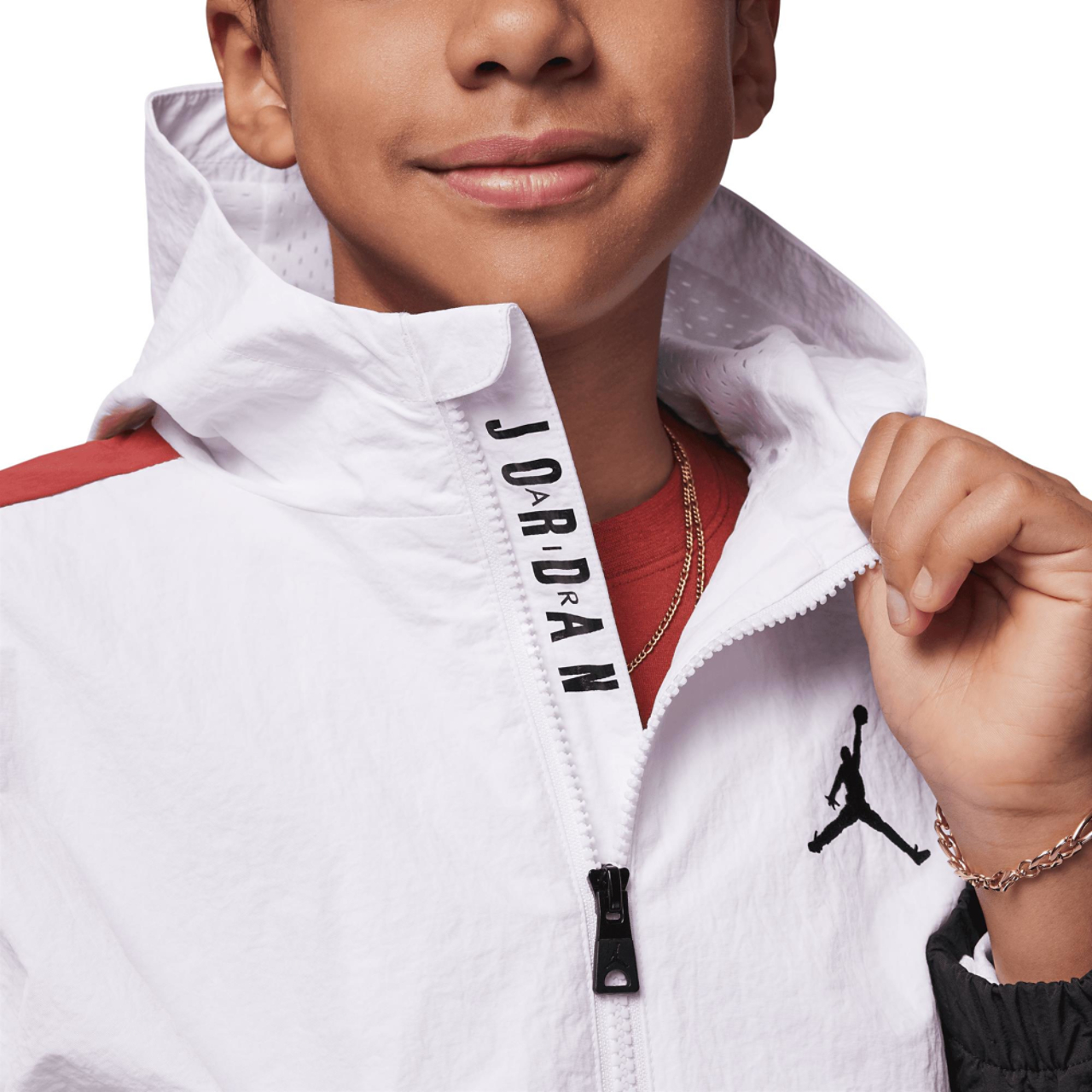 Jordan Color Block Wind Jacket Image 3 of 8. Tap to open photo gallery.