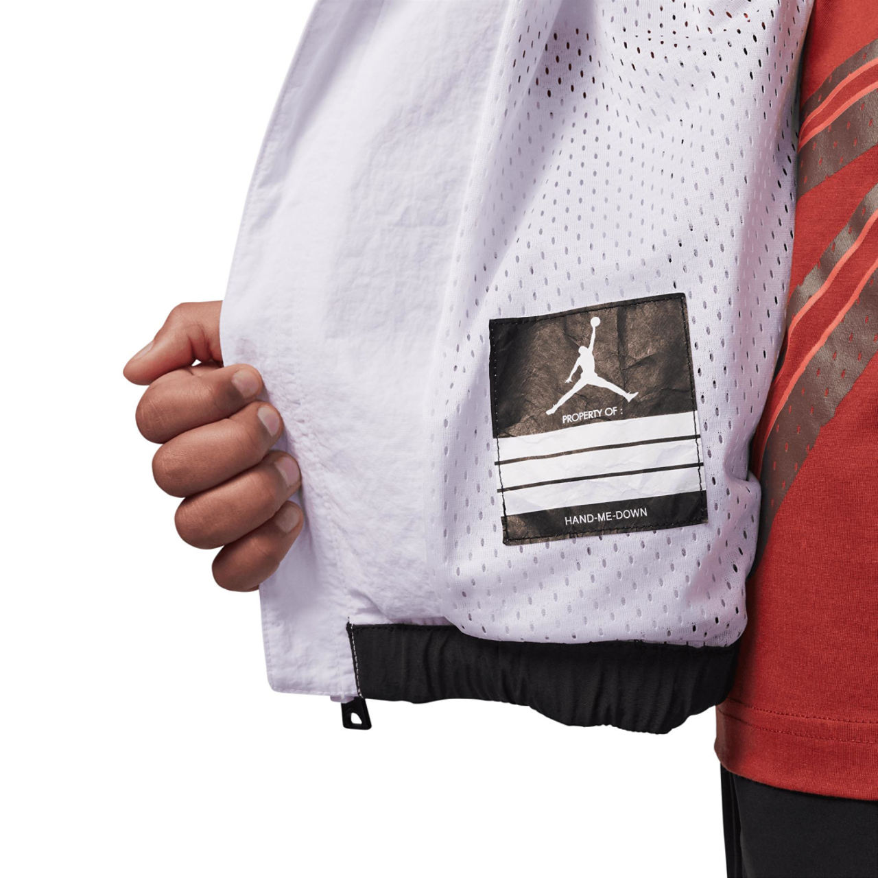 Jordan Color Block Wind Jacket Image 6 of 8. Tap to open photo gallery.