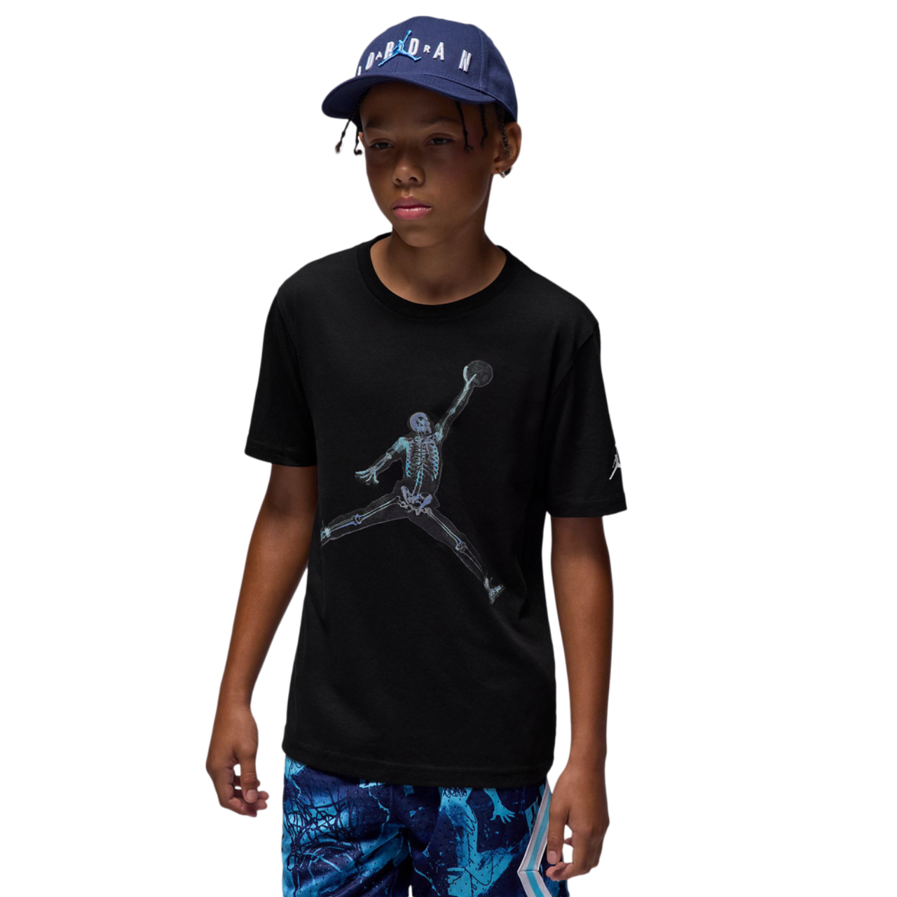 Jordan Skeleton Jumpman T-Shirt Image 1 of 8. Tap to open photo gallery.