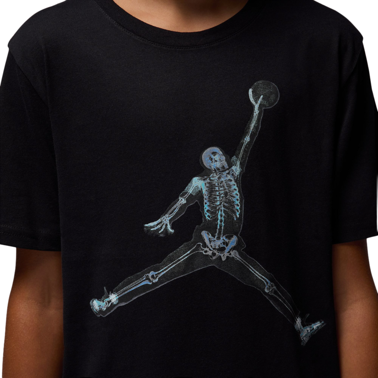 Jordan Skeleton Jumpman T-Shirt Image 3 of 8. Tap to open photo gallery.