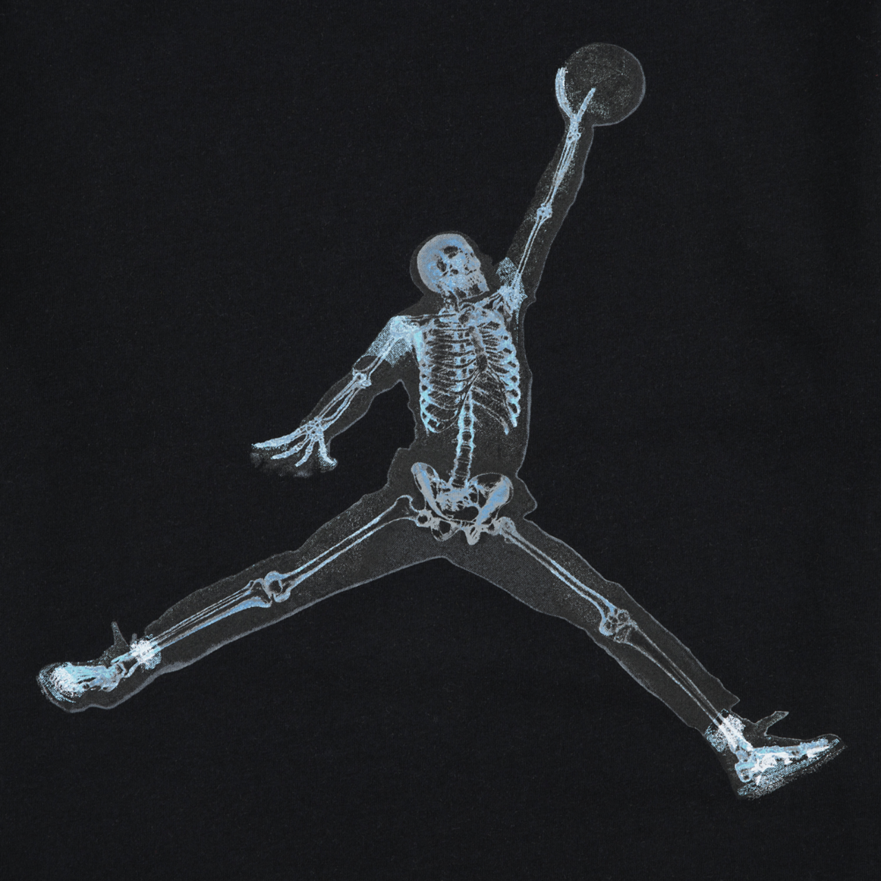 Jordan Skeleton Jumpman T-Shirt Image 8 of 8. Tap to open photo gallery.