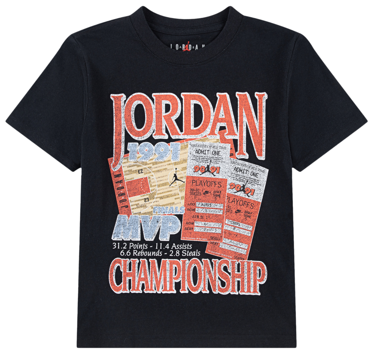 Jordan AJ6 91 Playoff Tix T-Shirt Image 1 of 3. Tap to open photo gallery.