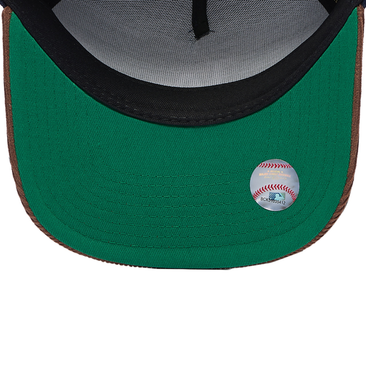 Mitchell & Ness Dodgers Denim Cord Pro Pinch Cap Image 5 of 5. Tap to open photo gallery.