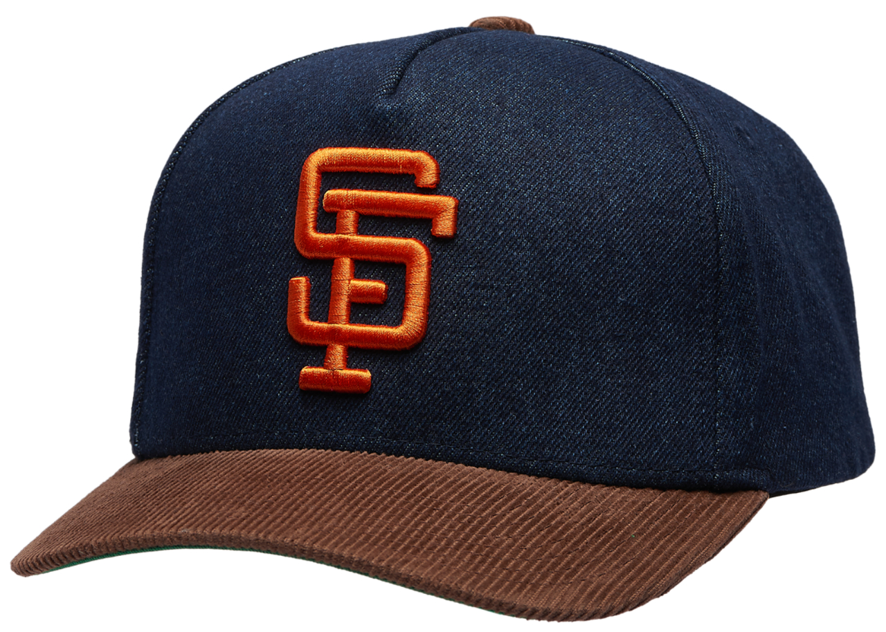 Mitchell & Ness Giants Denim Cord Pro Pinch Cap Image 1 of 5. Tap to open photo gallery.