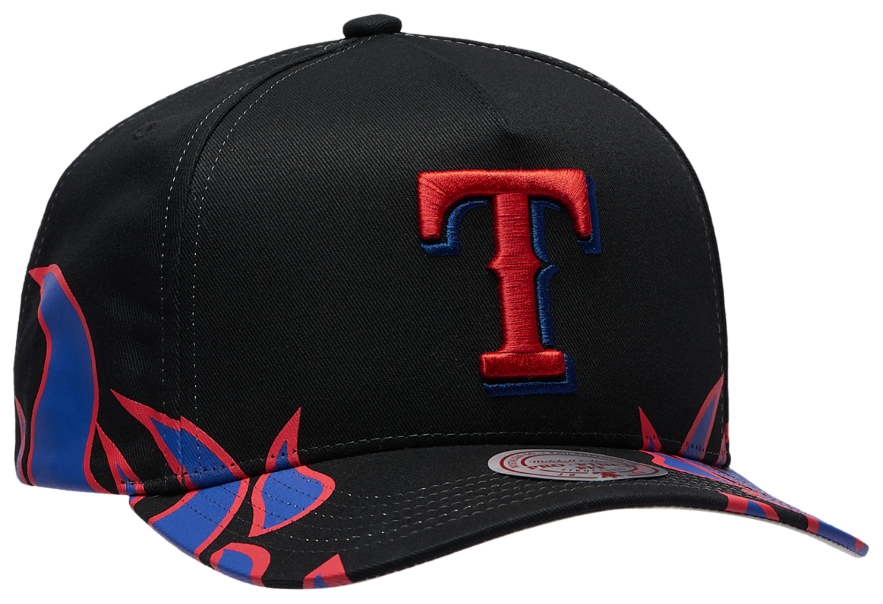 Mitchell & Ness Rangers Hot Head Pro Pinch Cap Image 3 of 5. Tap to open photo gallery.