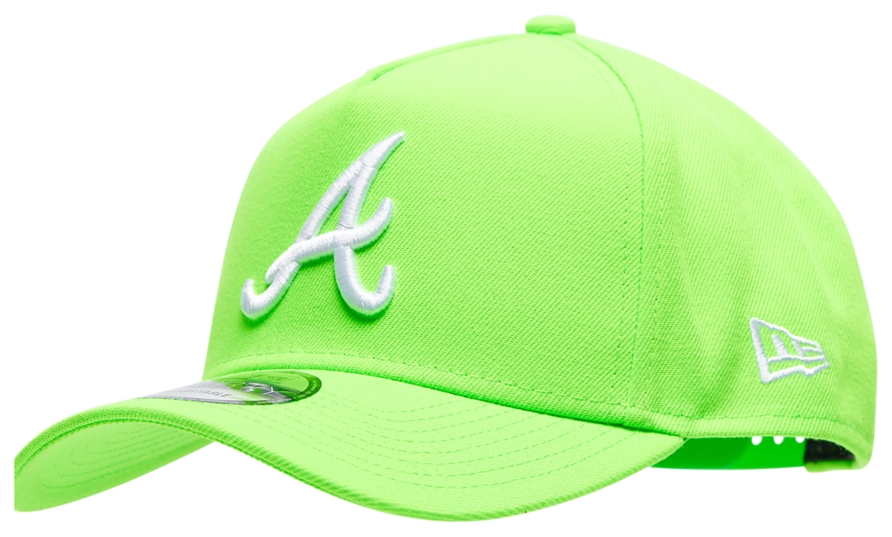 New Era Braves A Frame Neon Adjustable Cap Image 1 of 6. Tap to open photo gallery.