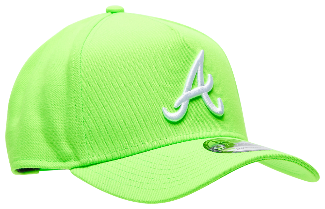 New Era Braves A Frame Neon Adjustable Cap Image 3 of 6. Tap to open photo gallery.