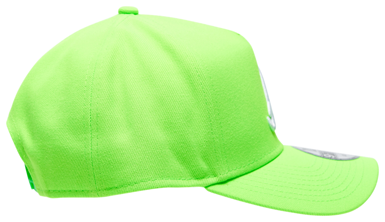 New Era Braves A Frame Neon Adjustable Cap Image 4 of 6. Tap to open photo gallery.