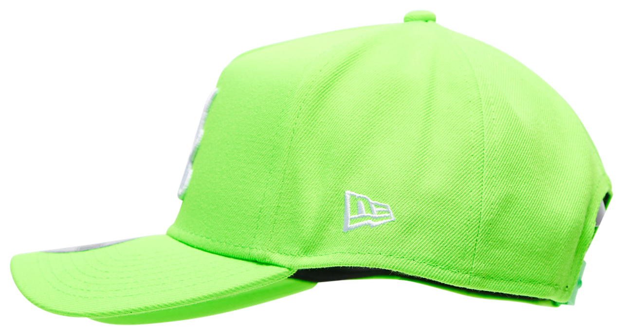 New Era Braves A Frame Neon Adjustable Cap Image 5 of 6. Tap to open photo gallery.