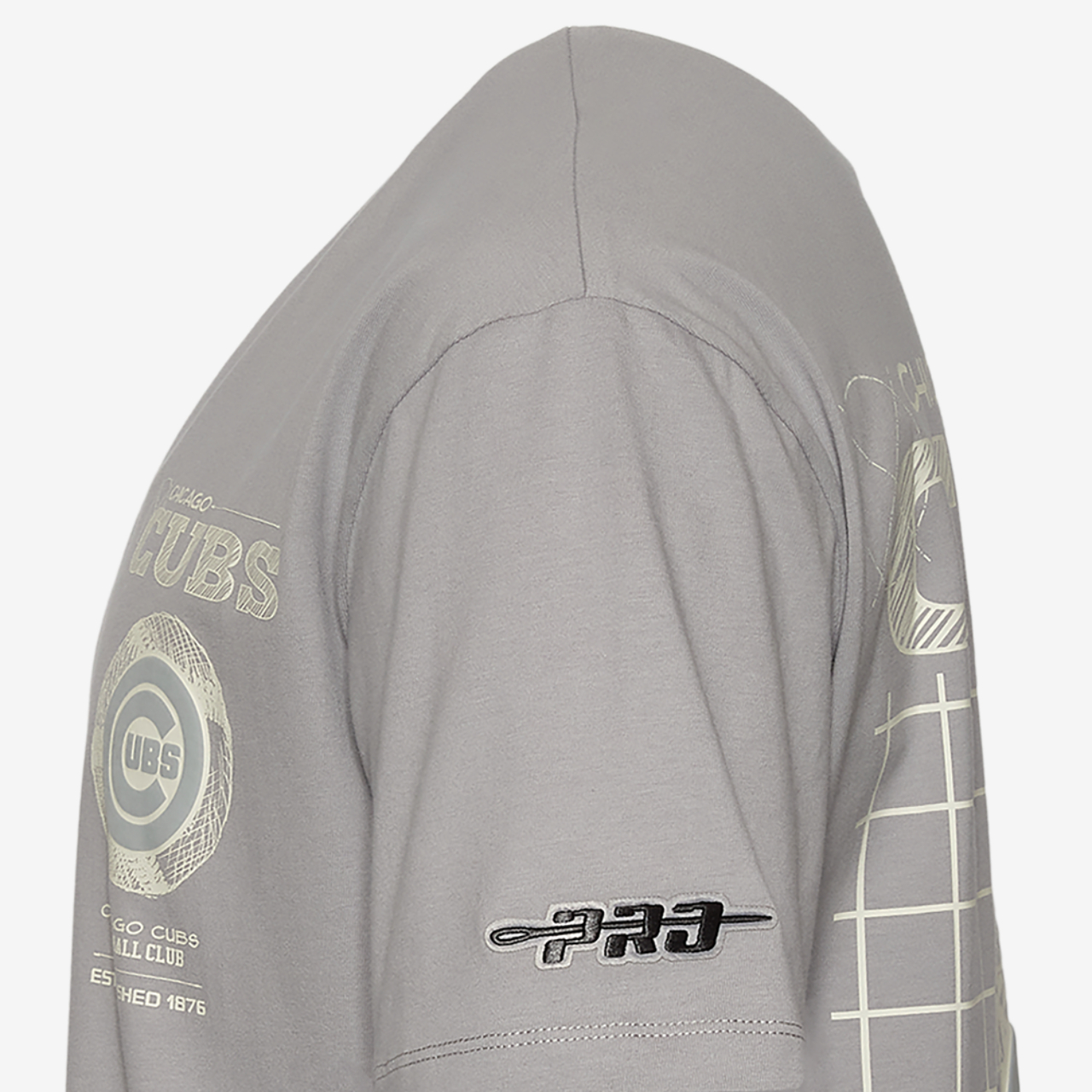 Pro Standard Cubs Blueprint Pro Drop Shoulder FC T-Shirt Image 3 of 3. Tap to open photo gallery.