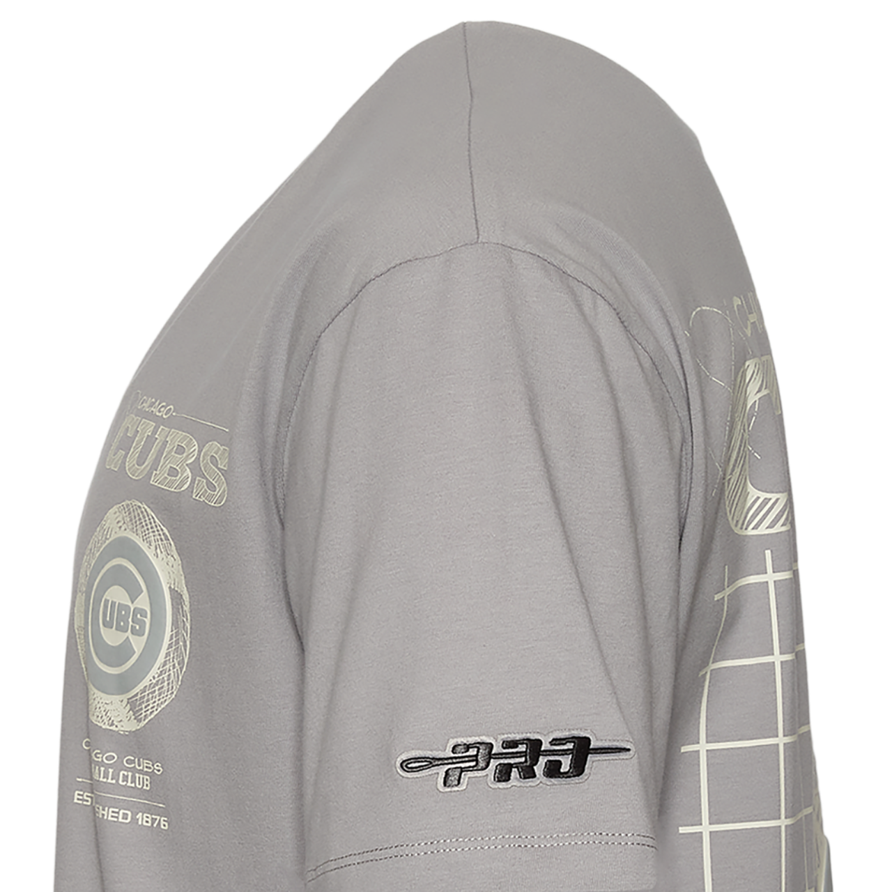 Pro Standard Cubs Blueprint Pro Drop Shoulder FC T-Shirt Image 3 of 3. Tap to open photo gallery.