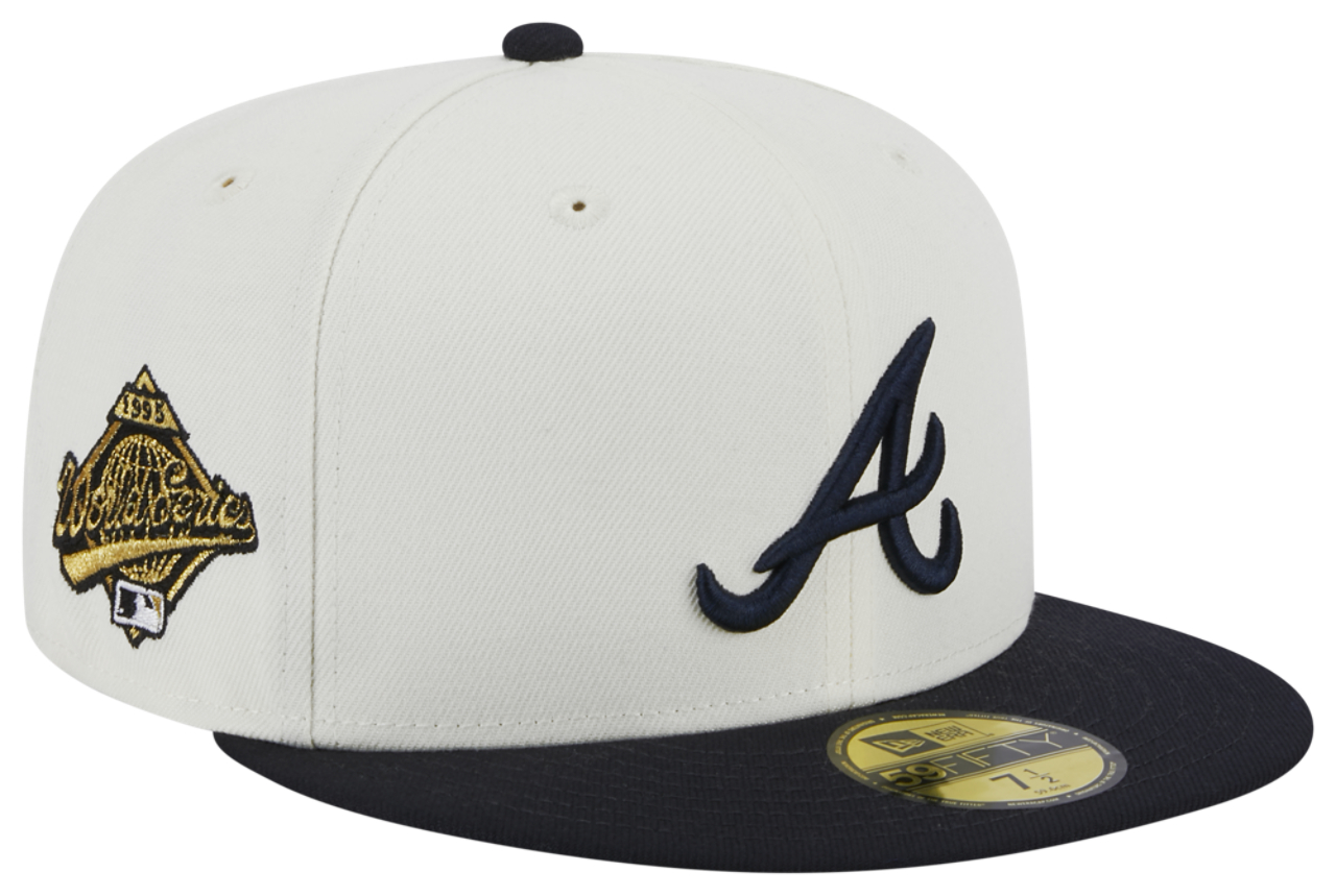 New Era Braves 5950 Retro Fitted Cap Image 3 of 7. Tap to open photo gallery.