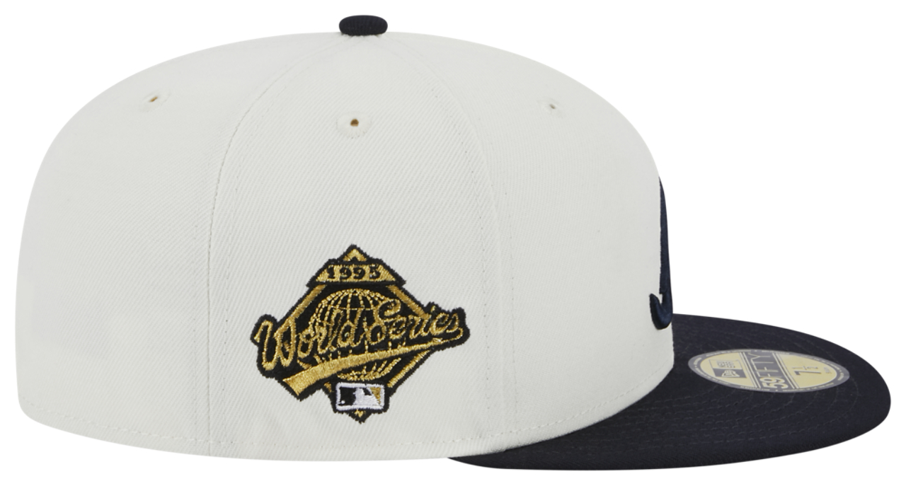 New Era Braves 5950 Retro Fitted Cap Image 4 of 7. Tap to open photo gallery.