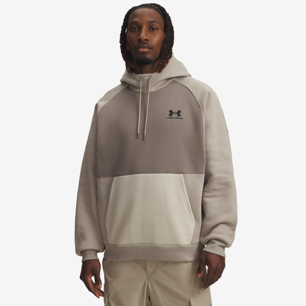 Under Armour Icon Heavyweight Colorblocked Hoodie Image 1 of 3. Tap to open photo gallery.