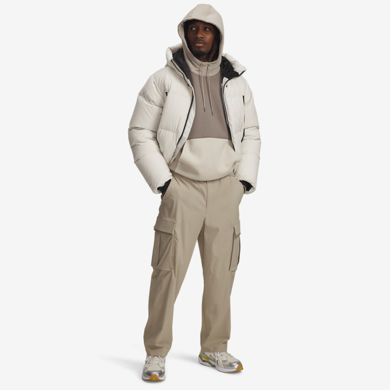 Under Armour Icon Heavyweight Colorblocked Hoodie Image 3 of 3. Tap to open photo gallery.