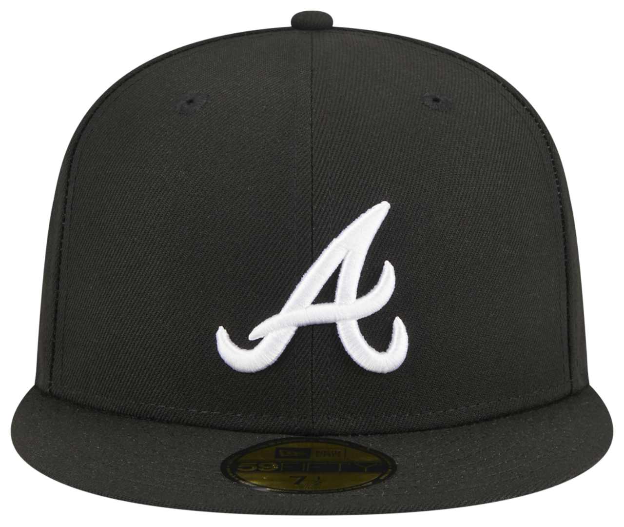 New Era Braves 5950 Evergreen Side Patch Fitted Hat Image 2 of 7. Tap to open photo gallery.