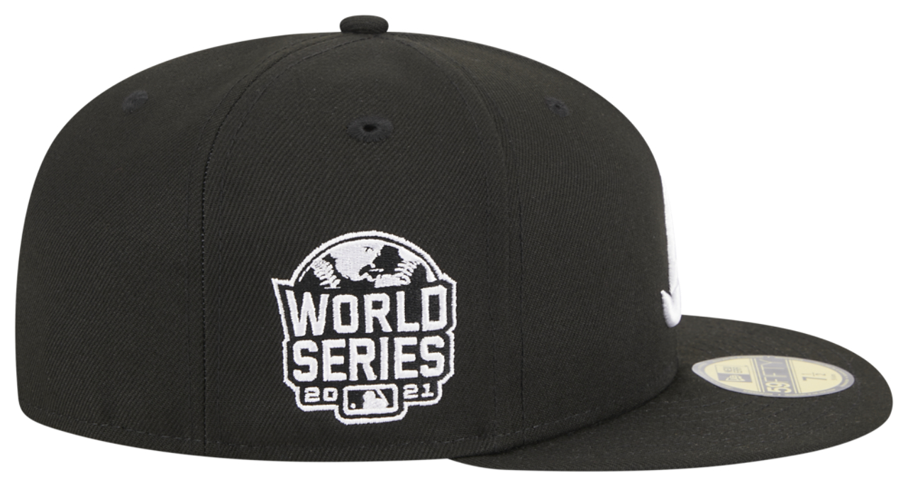 New Era Braves 5950 Evergreen Side Patch Fitted Hat Image 4 of 7. Tap to open photo gallery.