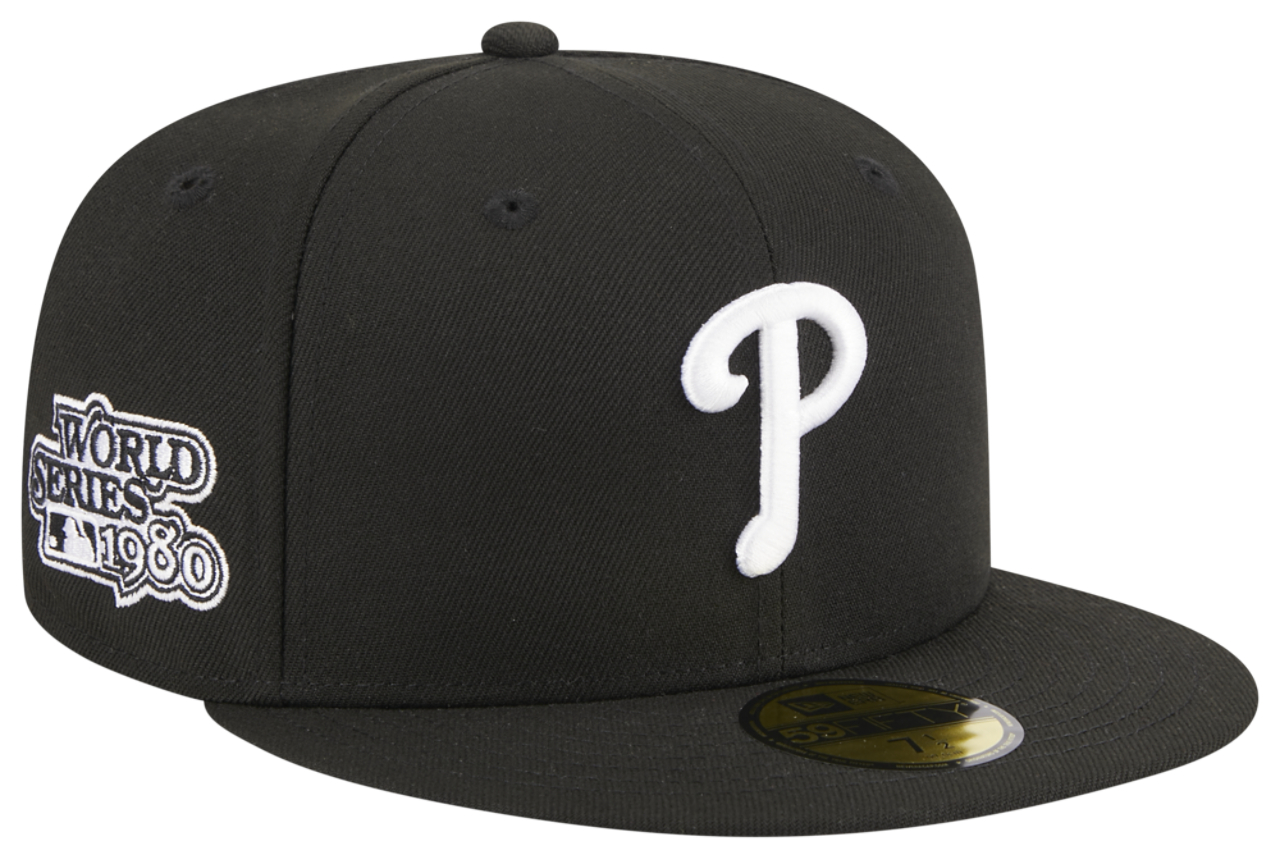 New Era Phillies 5950 Evergreen Side Patch Fitted Hat Image 3 of 7. Tap to open photo gallery.