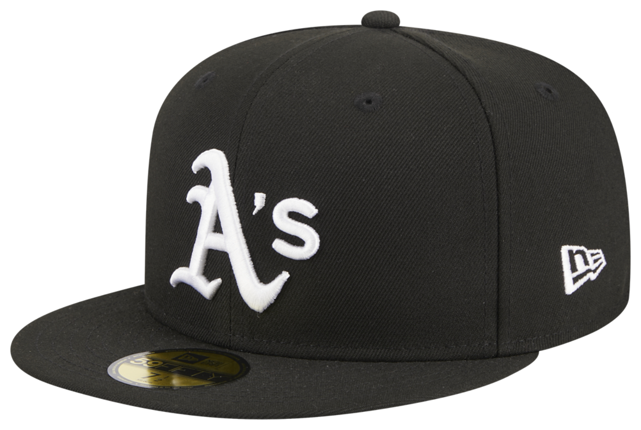 New Era Athletics 5950 Evergreen Side Patch Fitted Hat Image 1 of 6. Tap to open photo gallery.