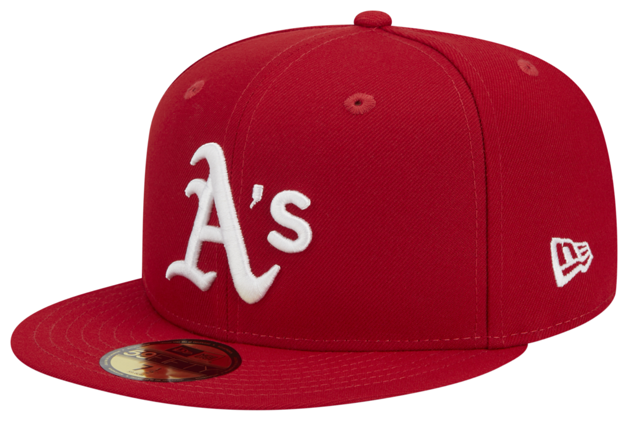 New Era Athletics 5950 Evergreen Side Patch Fitted Hat Image 1 of 7. Tap to open photo gallery.