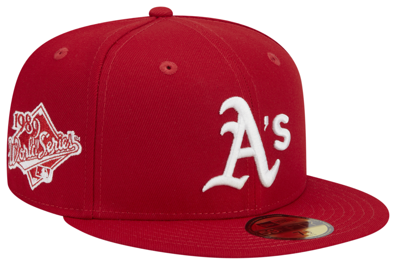 New Era Athletics 5950 Evergreen Side Patch Fitted Hat Image 3 of 7. Tap to open photo gallery.