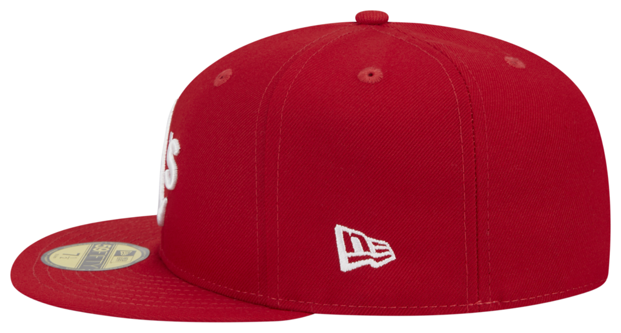 New Era Athletics 5950 Evergreen Side Patch Fitted Hat Image 4 of 7. Tap to open photo gallery.
