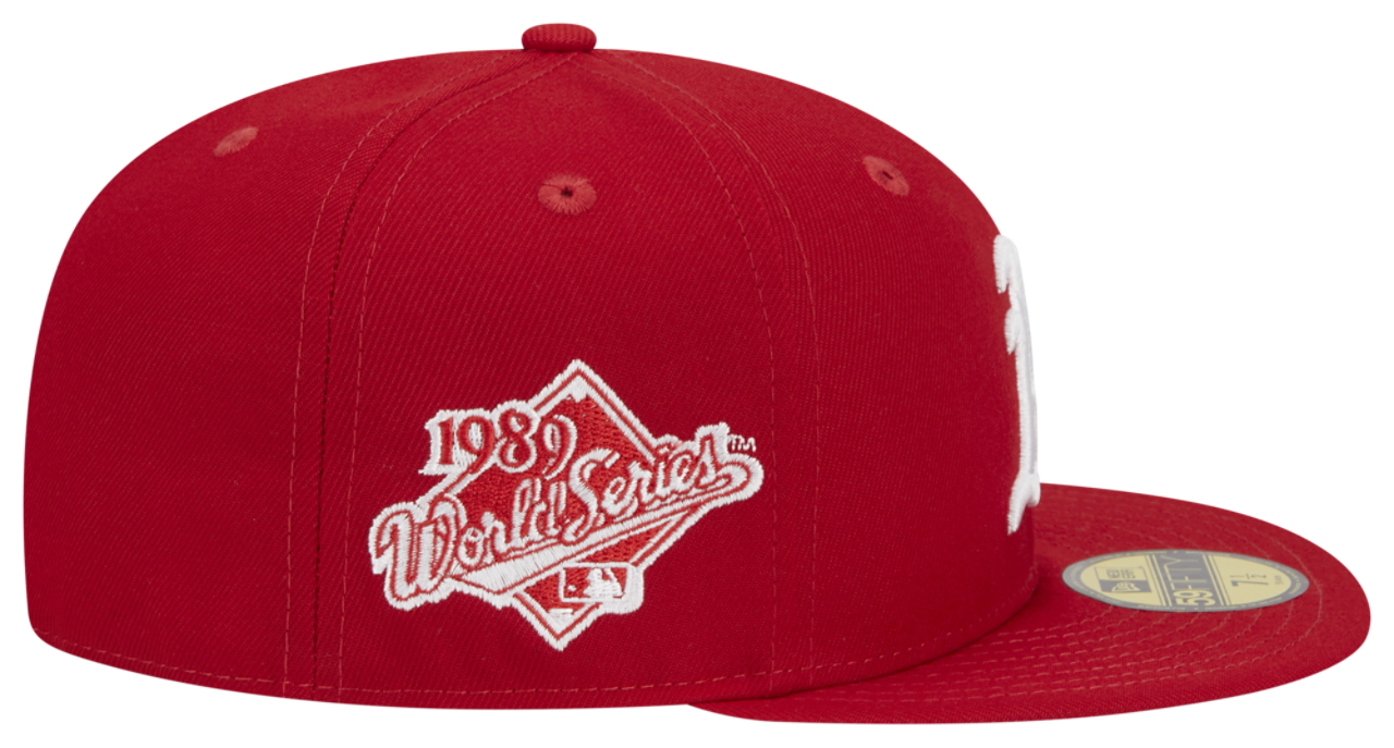 New Era Athletics 5950 Evergreen Side Patch Fitted Hat Image 5 of 7. Tap to open photo gallery.