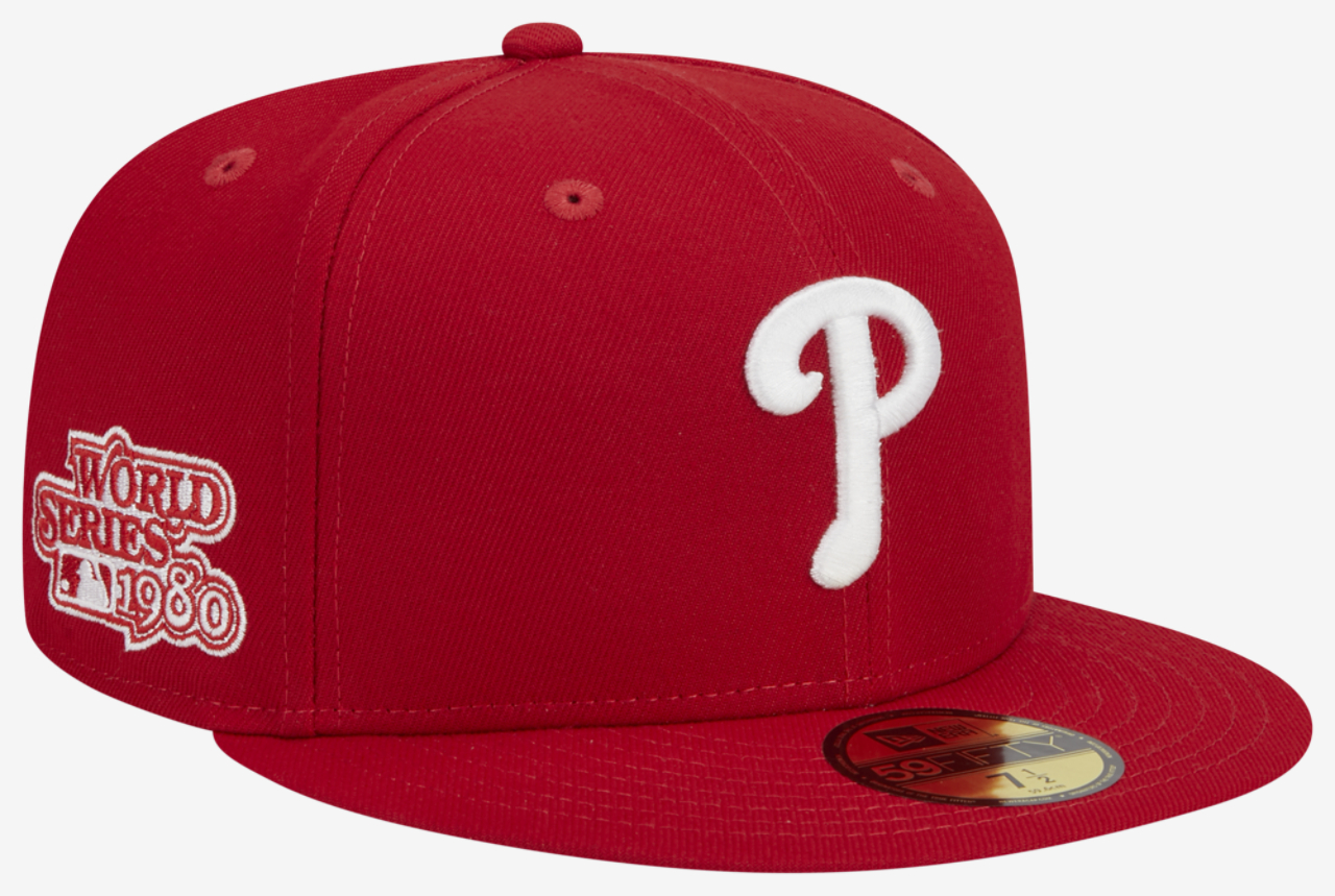 New Era Phillies 5950 Evergreen Side Patch Fitted Hat Image 3 of 7. Tap to open photo gallery.