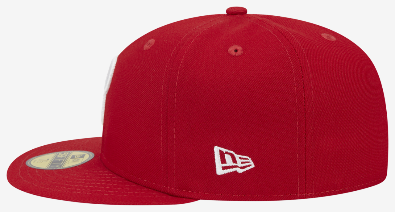 New Era Phillies 5950 Evergreen Side Patch Fitted Hat Image 6 of 7. Tap to open photo gallery.