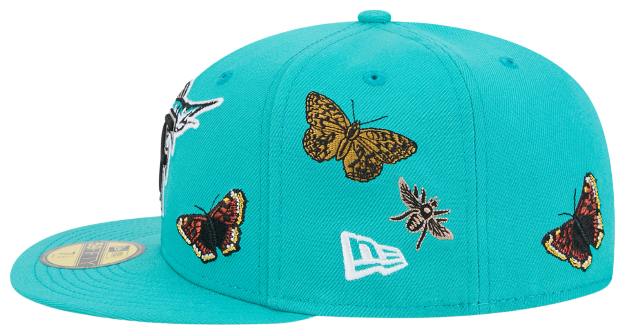 New Era Marlins 59Fifty Felt Cooperstown Fitted - Adult | Foot Locker