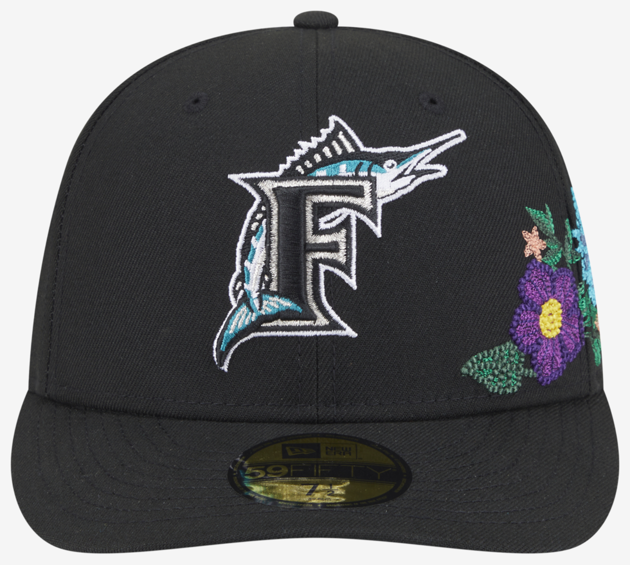 New Era Marlins Tonal Florals Cap Image 2 of 7. Tap to open photo gallery.